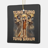 Ornement En Céramique Tung tung sahur Brainrot Meme (Gauche)