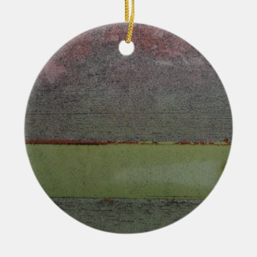 Ornement En Céramique Turquoise bleu rose vert rouillé (Devant)