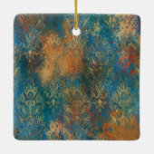 Ornement En Céramique Turquoise Cooper Patina (Dos)