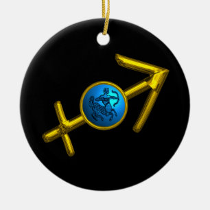 Ornement En Céramique Turquoise de bleu de BIJOU d'ANNIVERSAIRE de