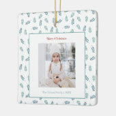 Ornement En Céramique Turquoise Mistletoe (Gauche)