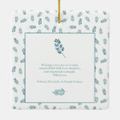 Ornement En Céramique Turquoise Mistletoe (Dos)