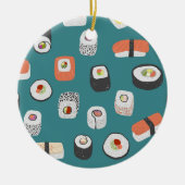 Ornement en céramique Turquoise Sushi (Devant)