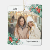 Ornement En Céramique Two Photo Happiness est vous en tant qu'ami Holly (Gauche)