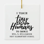 Ornement En Céramique Typographie de script de l'enseignant de danse per (Dos)