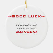 Ornement En Céramique Typographie multilingue noire rouge de Merci (Dos)