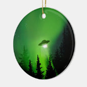 Ornement En Céramique UFO avec les lumières du nord (Gauche)