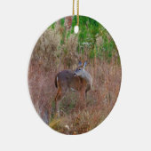 Ornement En Céramique Un cerf dans l'herbe haute (Droite)
