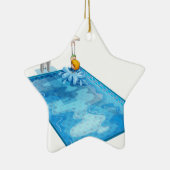 Ornement En Céramique un garçon dans une piscine (Droite)