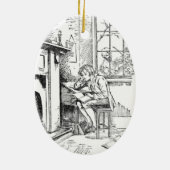 Ornement En Céramique Un garçon seul (Dos)