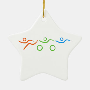 Ornement En Céramique Un grand cadeau de Triathlon pour votre ami ou fam