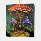 Ornement En Céramique Un monde de champignons (Gauche)