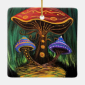 Ornement En Céramique Un monde de champignons (Dos)