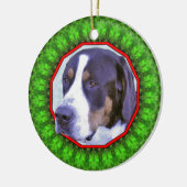 Ornement En Céramique Un plus grand chien suisse Howliday heureux de (Gauche)