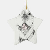 Ornement En Céramique Un Smile À Pit Bull (Droite)