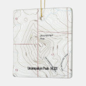 Ornement En Céramique Uncompahgre Peak Colorado Fourteener (Gauche)
