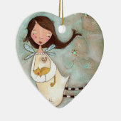 Ornement En Céramique Une aile et un ronronnement (Droite)