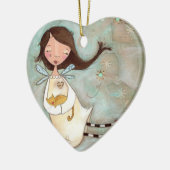 Ornement En Céramique Une aile et un ronronnement (Gauche)