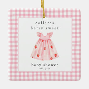 Ornement En Céramique Une fraise Baby shower Berry Sweet