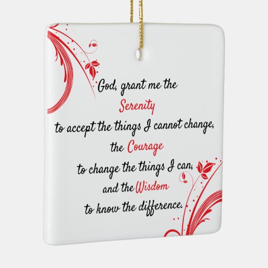 Ornement En Céramique Une prière de sérénité intemporelle (Droite)