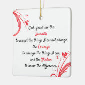 Ornement En Céramique Une prière de sérénité intemporelle (Gauche)