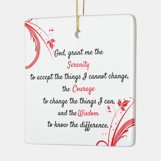 Ornement En Céramique Une prière de sérénité intemporelle (Gauche)