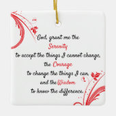 Ornement En Céramique Une prière de sérénité intemporelle (Devant)