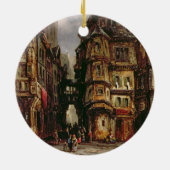 Ornement En Céramique Une vue dans le quart juif, Francfort, 1877 (huile (Dos)