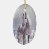 Ornement En Céramique Unicorne dans la neige (Droite)