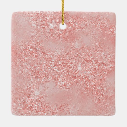 Ornement En Céramique Unicorne rose or rose (Dos)