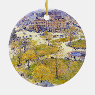 Ornement En Céramique Union Square au printemps par Frederick Childe Has