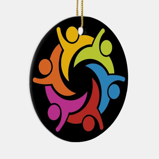 Ornement En Céramique Unité - Travail d'équipe - SRF (Droite)