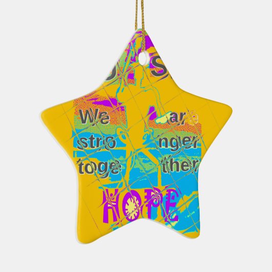 Ornement En Céramique USA Hillary Hope Stronge Together (Droite)