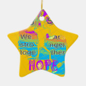 Ornement En Céramique USA Hillary Hope Stronge Together (Devant)