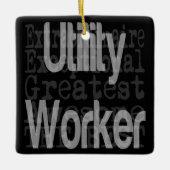 Ornement En Céramique Utilitaire Travailleur Extraordinaire (Devant)