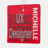 Ornement En Céramique UX Designer Extraordinaire CUSTOM (Gauche)