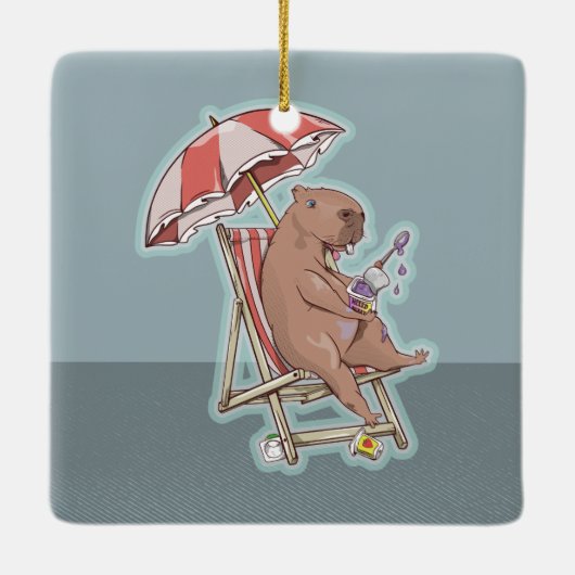 ORNEMENT EN CÉRAMIQUE VACANCES CABYBARA (Dos)