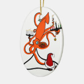 Ornement En Céramique Vacances d'hiver de calmar (Gauche)