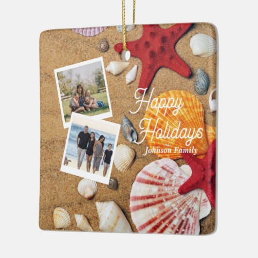 Ornement En Céramique Vacances estivales côtières maritimes tropicales (Gauche)