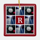 Ornement En Céramique Vacances faites sur commande de monogramme de (Devant)