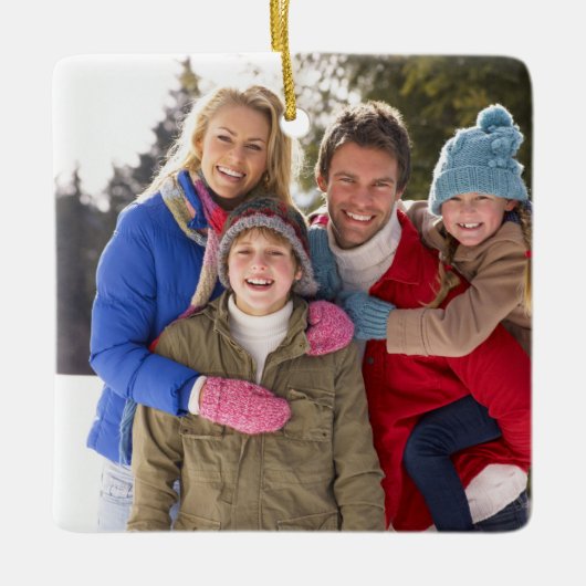 Ornement En Céramique Vacances faites sur commande de Noël de photo de (Devant)