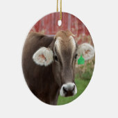 Ornement En Céramique Vache à Suisse Brown (Droite)