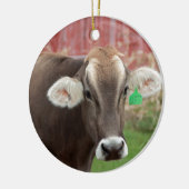 Ornement En Céramique Vache à Suisse Brown (Gauche)