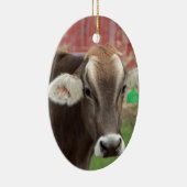 Ornement En Céramique Vache à Suisse Brown (Droite)