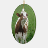 Ornement En Céramique Vache laitière sur la ferme (Gauche)