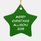 Ornement En Céramique Vache Noël mignon Enfants (Dos)