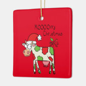 Ornement En Céramique Vache Noël mignon Enfants (Gauche)
