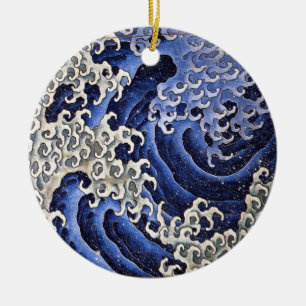 Ornement En Céramique Vague masculine, Hokusai