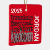 Ornement En Céramique Valedictorian Extraordinaire CUSTOM (Droite)