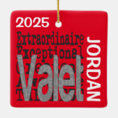 Ornement En Céramique Valet Extraordinaire CUSTOM (Dos)